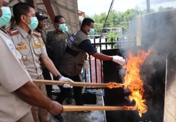 BKSDA Maluku Musnahkan 30 Koli Kayu Gaharu
