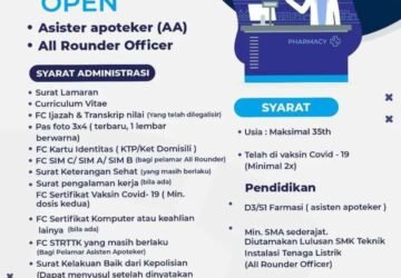 Gidion Jaya Buka Lowongan Kerja untuk Posisi Asisten Apoteker dan All Rounder Officer