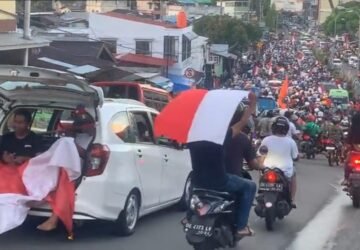 Ribuan Warga Ambon Pawai Rayakan Kemenangan Timnas Garuda